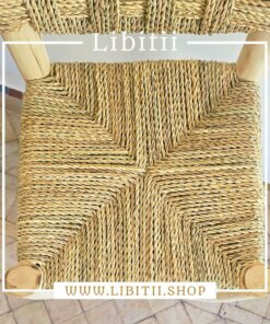 Boho Stool Chair Palm Leaf Rope 3