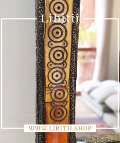 Handmade Black & Orange Arch Bone Mirror 5