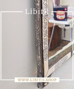 Handmade Black & White Arch Bone Mirror 4