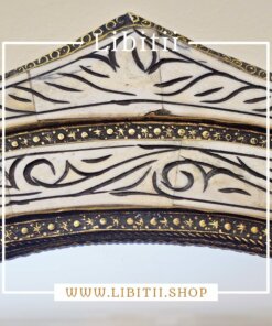 Handmade White Arch Bone Mirror 4