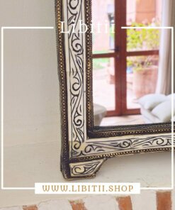 Handmade White Arch Bone Mirror 5