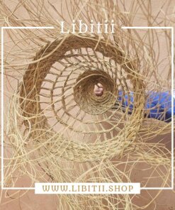 Mesh-Style Tubular Straw Pendant – Boho Charm 5