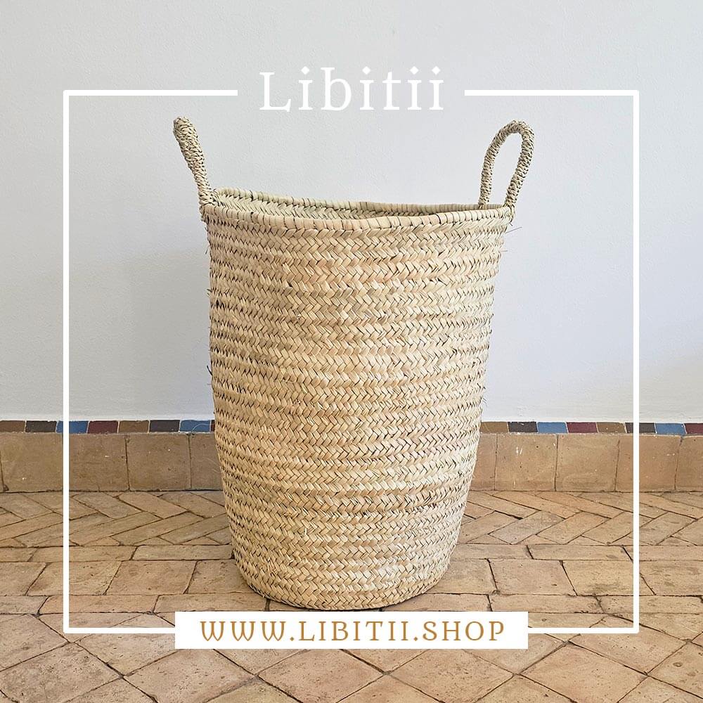Palm Leaf Round Basket