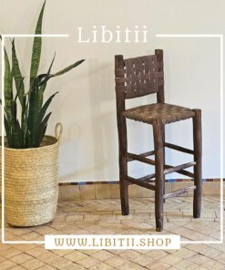 Stool Bar With Brown Leather 5