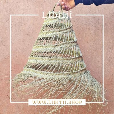 Tube shaped Straw Hanging Light 2