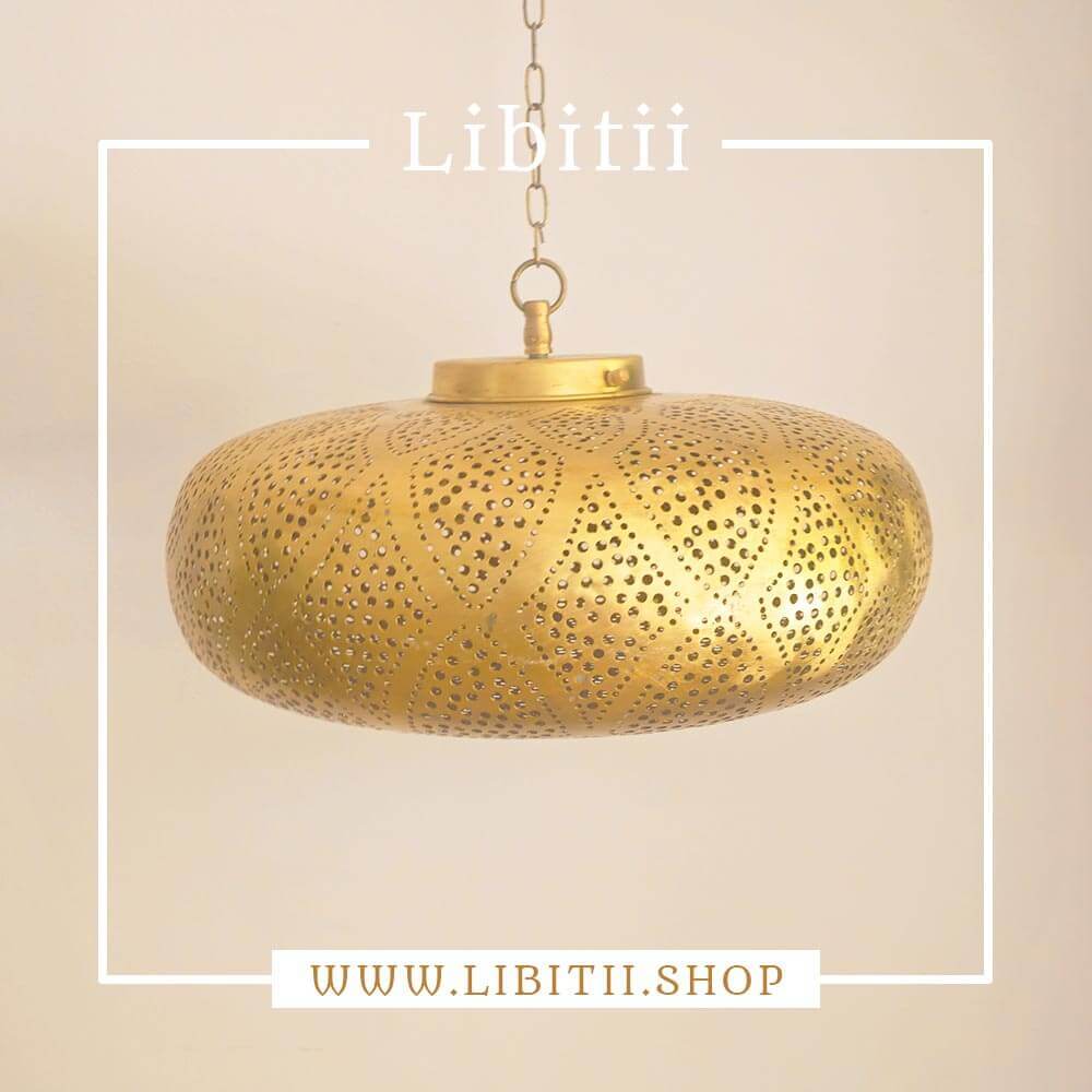 Vintage Brass Pendant Light